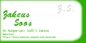 zakeus soos business card